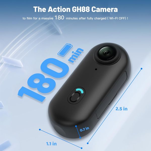 128GB FHD 1080P Mini Body Camera, Wearable Action Body Cam, Thumb Size Hands Free Recording Body Worn Camera, Premium Portable Camcorder Mount Anywhere for Security, Work, Guard, Travel (Black) - Image 3