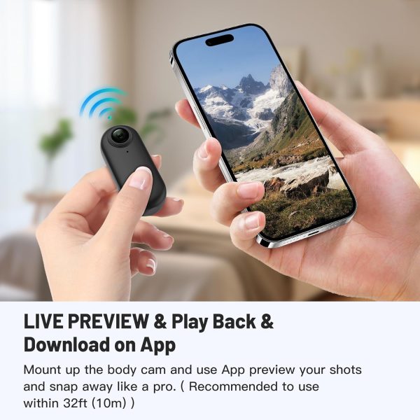 128GB FHD 1080P Mini Body Camera, Wearable Action Body Cam, Thumb Size Hands Free Recording Body Worn Camera, Premium Portable Camcorder Mount Anywhere for Security, Work, Guard, Travel (Black) - Image 4